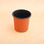 5.1 inch (13 cm) Round Plastic Thermoform Pot (Terracotta Color) (set of 20)